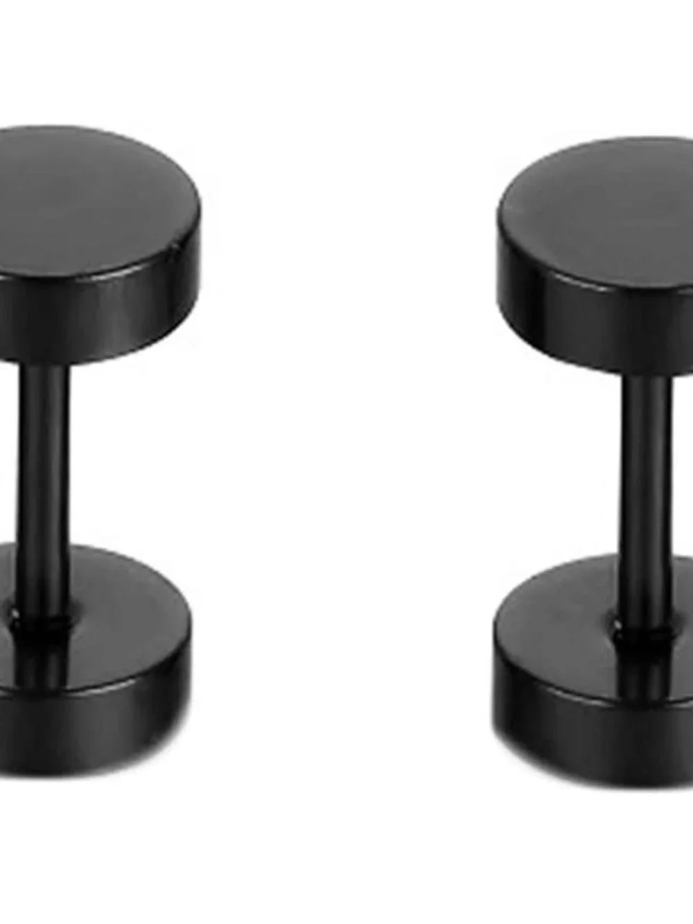 Black 4mm Men’s Stud Earrings - Minimal Stainless Steel